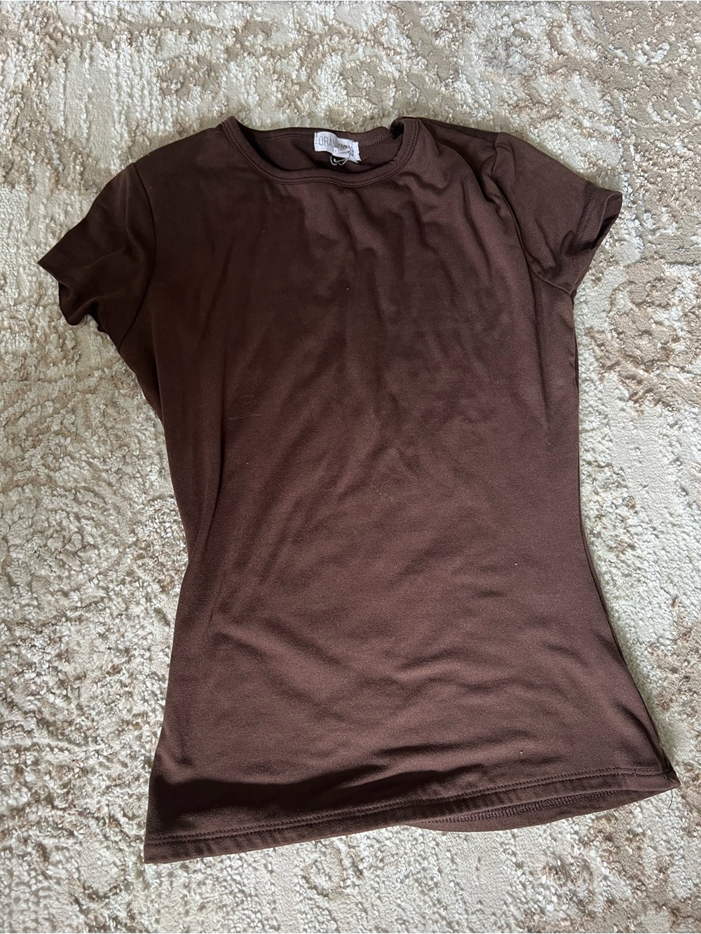 Women’s Short-Sleeve Crewneck Tee in Brown